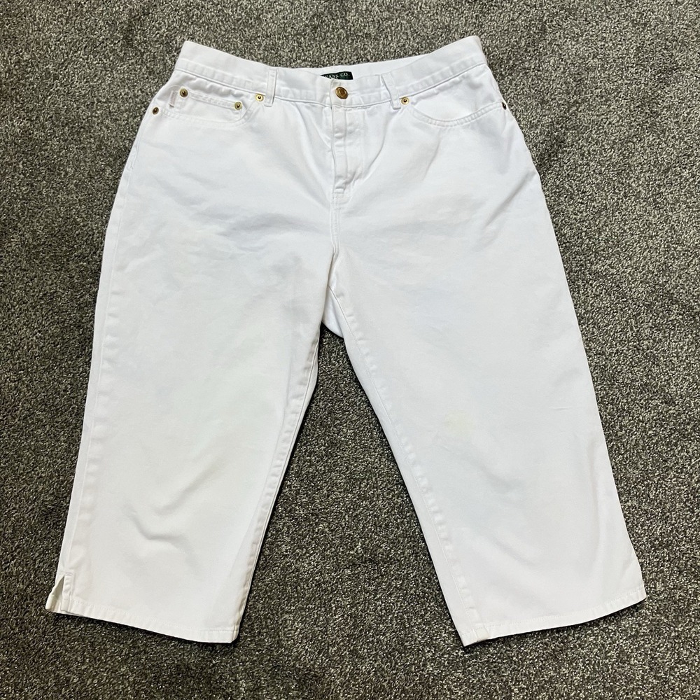 Lauren Ralph Lauren Women's 8P/10P White Denim Capri Jeans Classic Beach